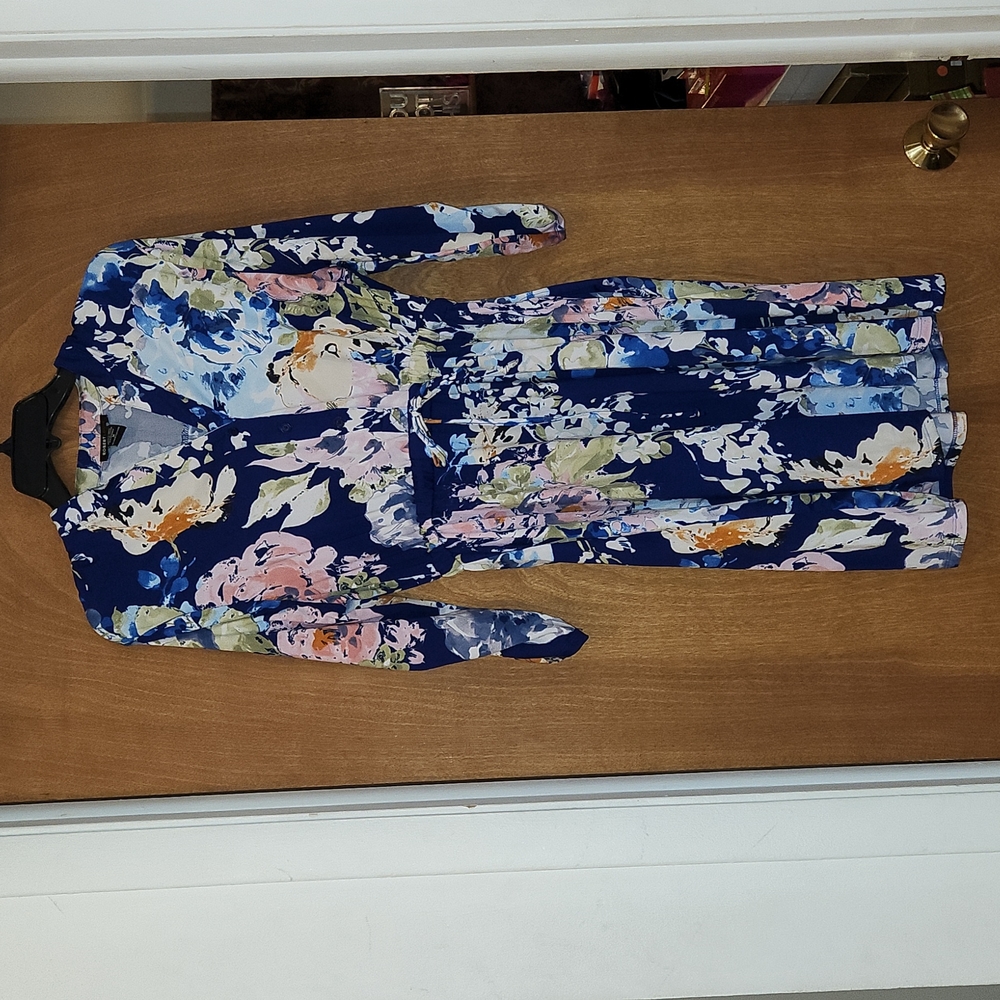 Robert Louis  floral blue dress size Medium